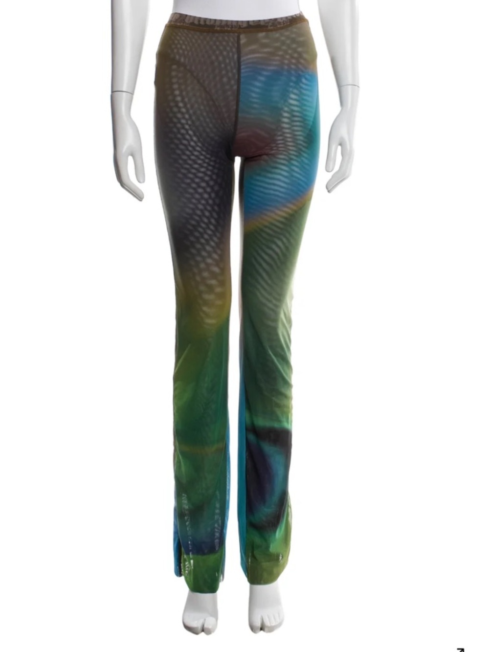 Ottolinger Colorful Gradient Mesh Flare Pants